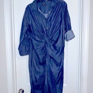 City Chic Denim midi dress